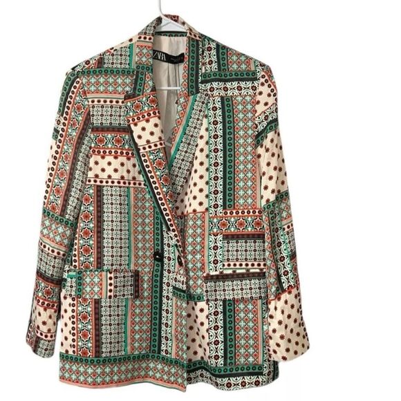 Zara Printed Blazer(Size Medium) - Picture 3 of 6